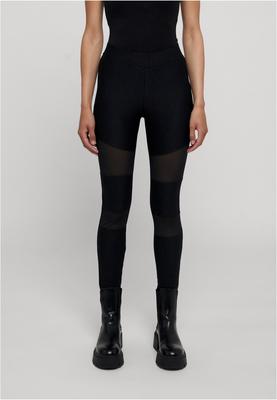 Ladies Tech Mesh Rib Leggings black L