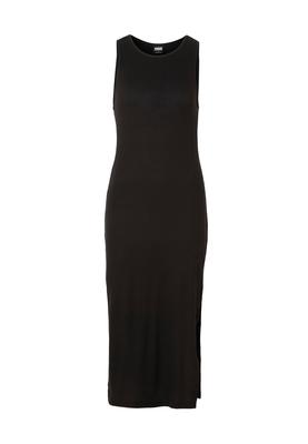 Ladies Long Racerback Rib Dress black 3XL