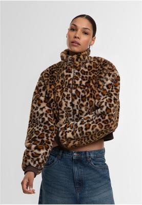 Ladies Cropped Faux Fur Leo Jacket leo L