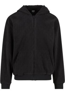 Jaquard Velvet Zip-Hoody black 3XL