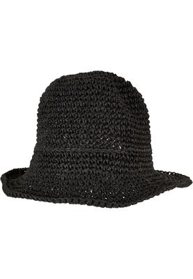 Braid Bast Bucket Hat black one size