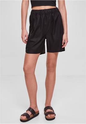 Ladies Linen Mixed Shorts black 3XL