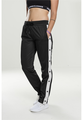 Ladies Button Up Track Pants blk/wht/blk L