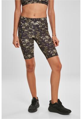 Ladies High Waist Camo Tech Cycle Shorts brick camo 4XL