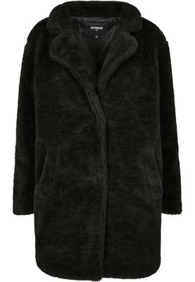 Ladies Oversized Sherpa Coat black 3XL