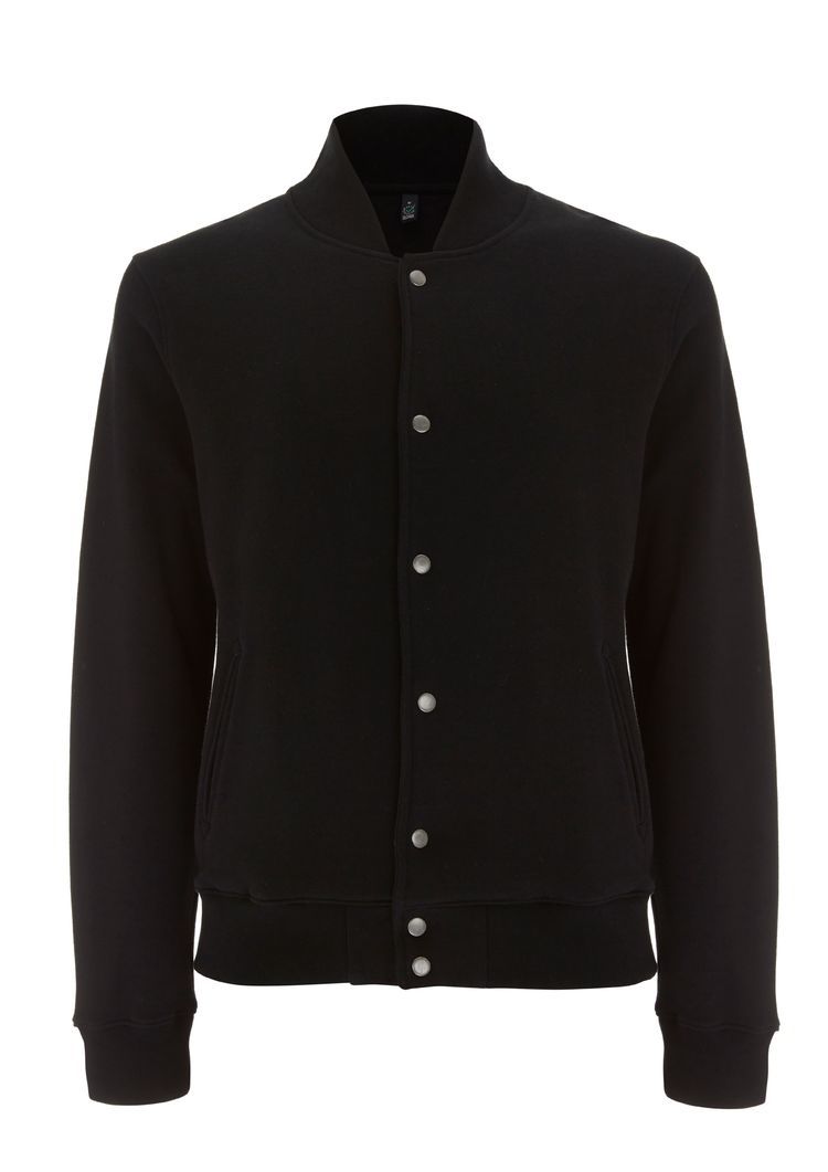 plain black varsity jacket