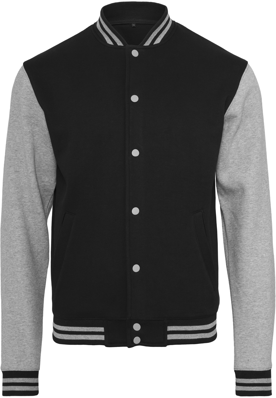 Sweat College Jacket black/h.grey M - MERCHYOU
